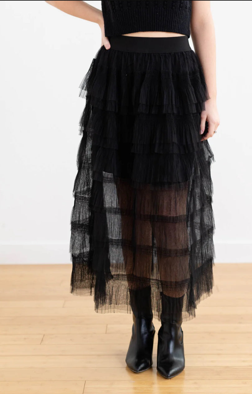 Elan Tulle Layered Skirt