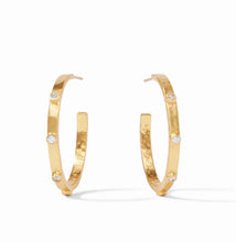 Julie Vos Crescent Stone Hoop Earrings