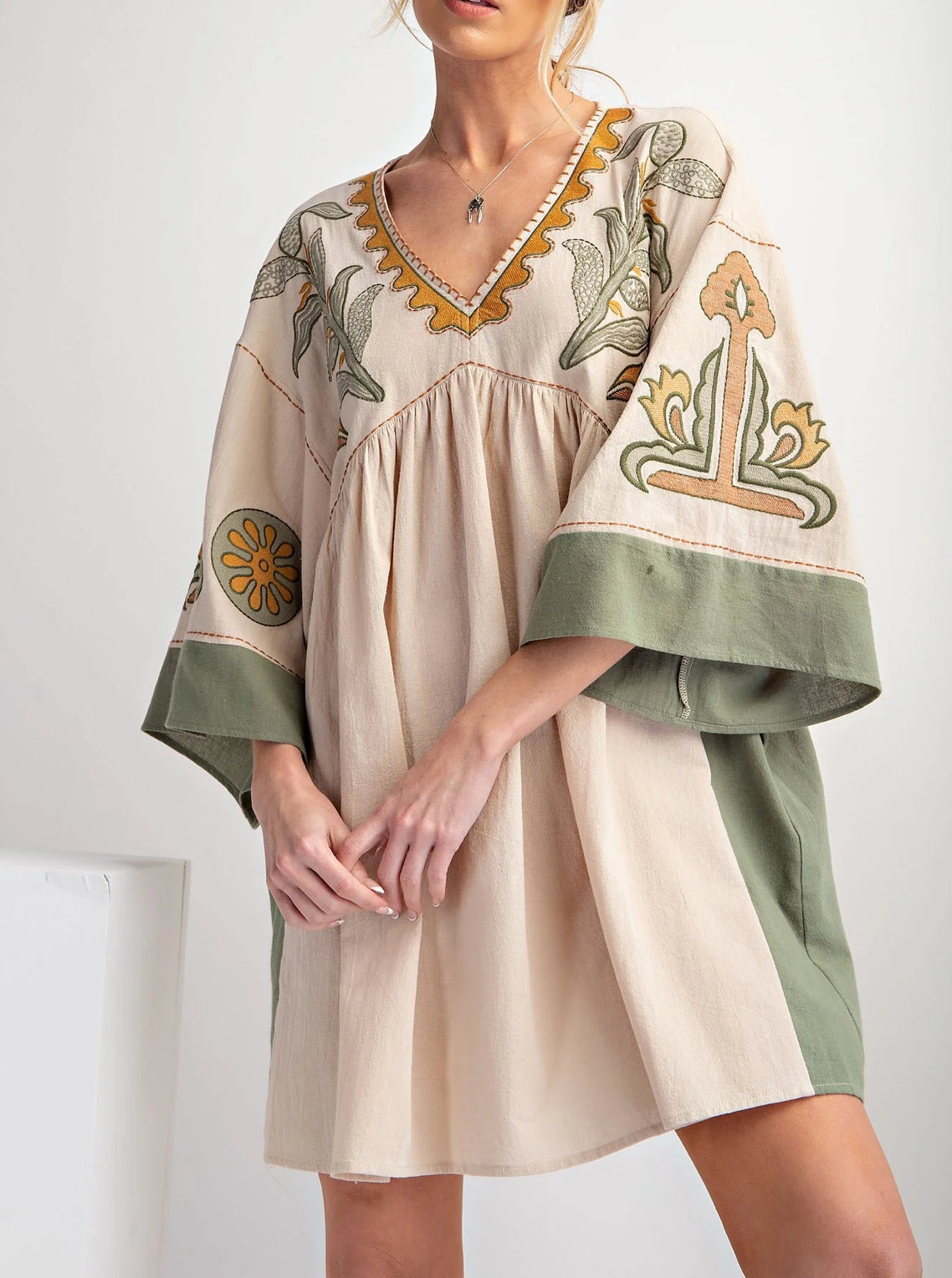 Easel Embroidered Detailed Dress The House of Threads Easel Embroidered Detailed Dress The House of Threads