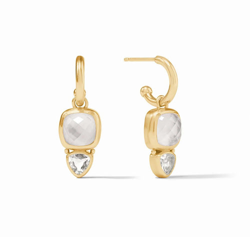 Julie Vous Aquitaine Duo Hoop and Charm Earrings