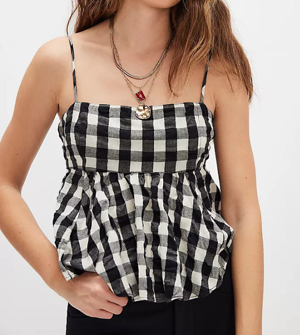 Free People Mia Plaid Tank