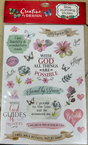 Christian Art Bible Journaling Stickers - Pack of 3