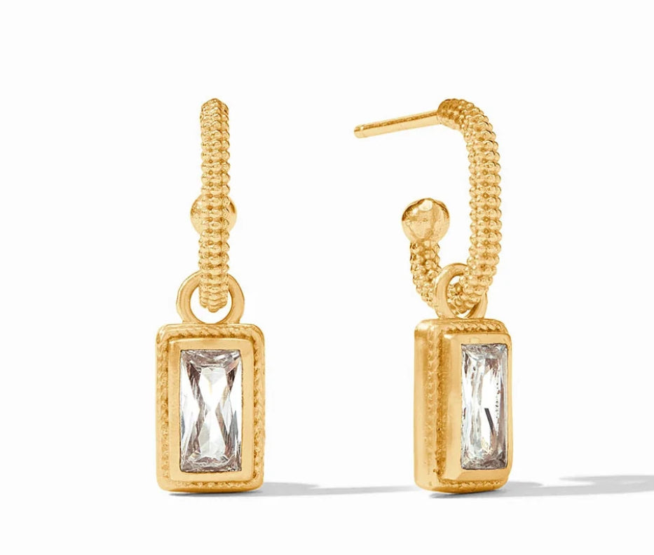 Julie Vos Baguette Hoop & Charm Earring