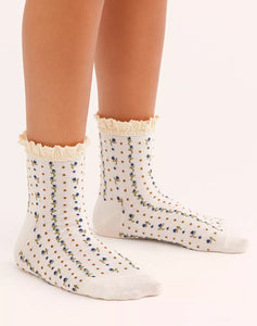 Free People Rosebud Waffle Knit Sock