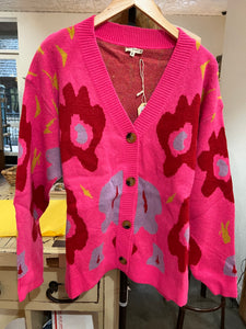 Jodifl Hot Pink Cardi Sweater