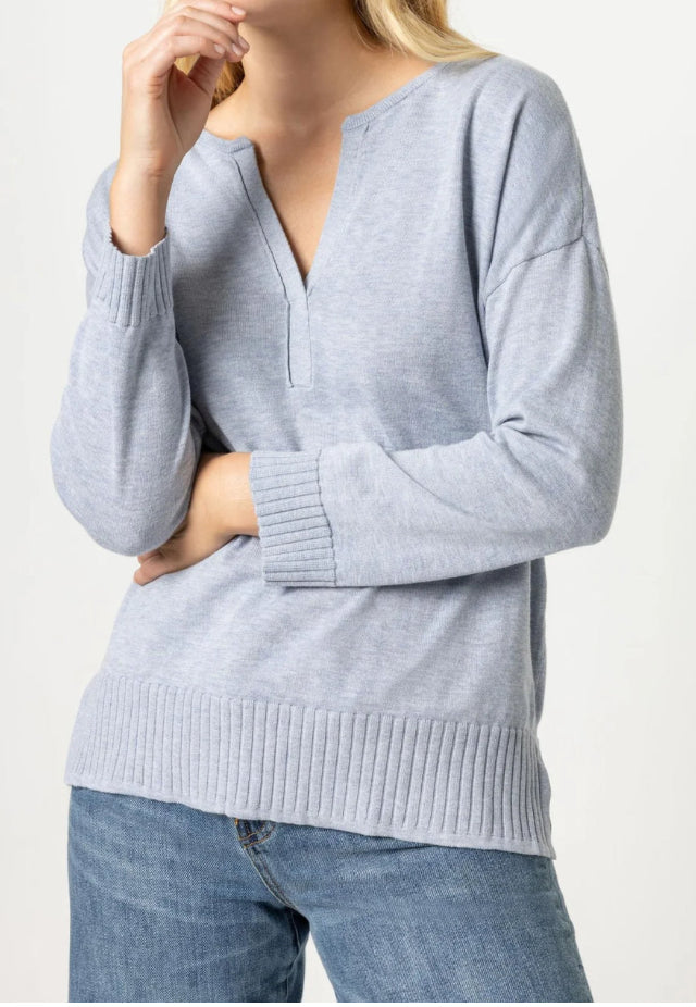 Lilla P Split Neck Pullover