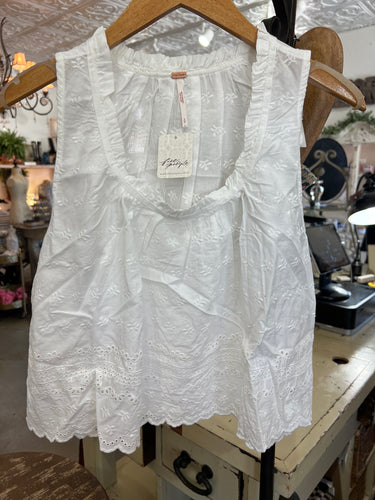 Free People Marina Eyelet Tank
