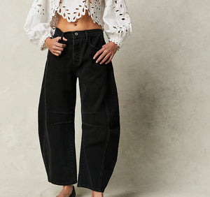Free People Lucky You Mid Rise Baggy Jean