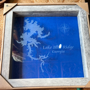 Lake Blue Ridge Etched Silhouette Picture