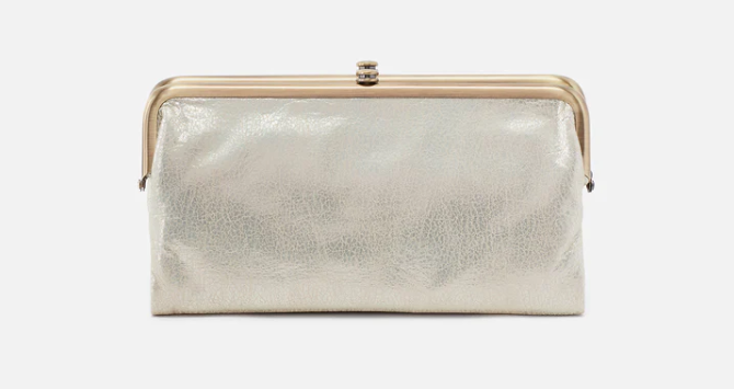 Hobo - Lauren Clutch-Wallet: Metallic Plum Graphite